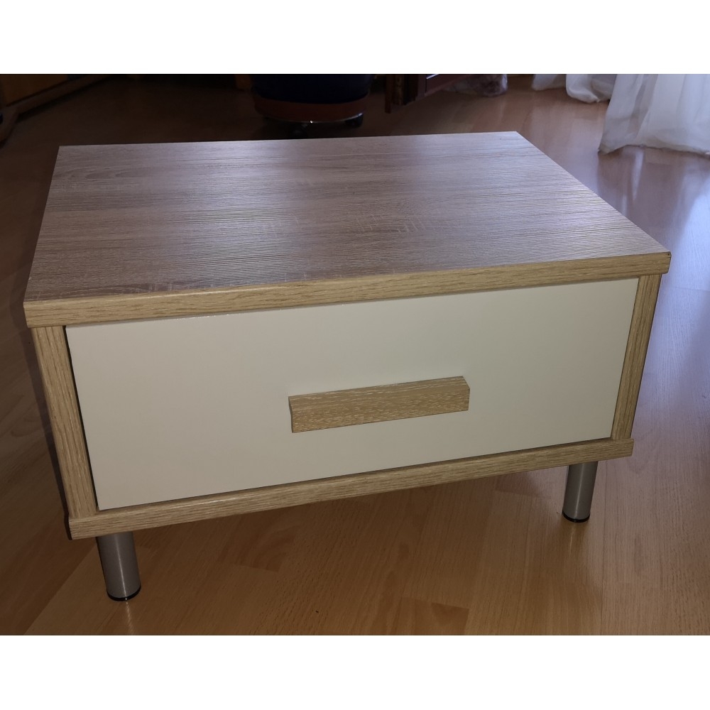 NACHTTISCH Nachtkonsole Eiche sägerau/Sonoma Optik mit 1 Schublade