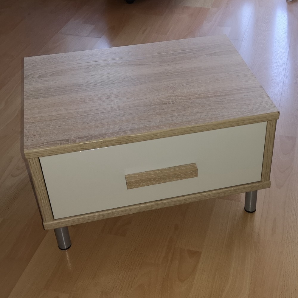 NACHTTISCH Nachtkonsole Eiche sägerau/Sonoma Optik mit 1 Schublade
