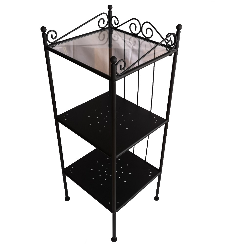 Regal STANDREGAL Metall schwarz 3-fach unterteilt 102 cm