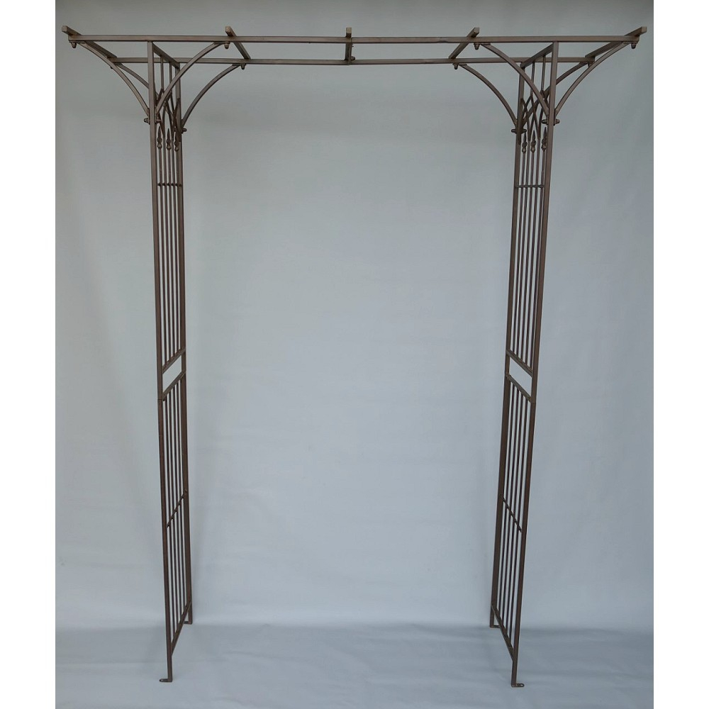 ROSENBOGEN Romantik braun Rankgestell Rankhilfe Tor Metall 230 x 175 cm