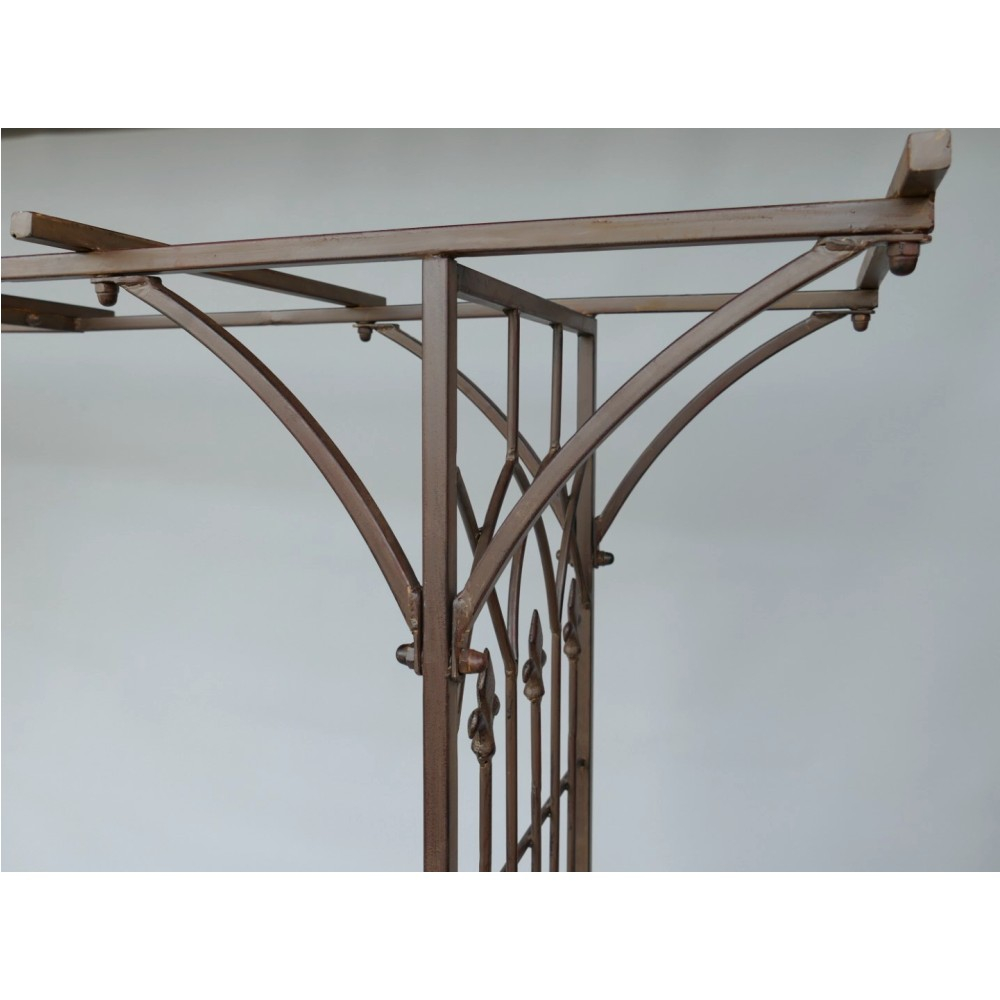 ROSENBOGEN Romantik braun Rankgestell Rankhilfe Tor Metall 230 x 175 cm