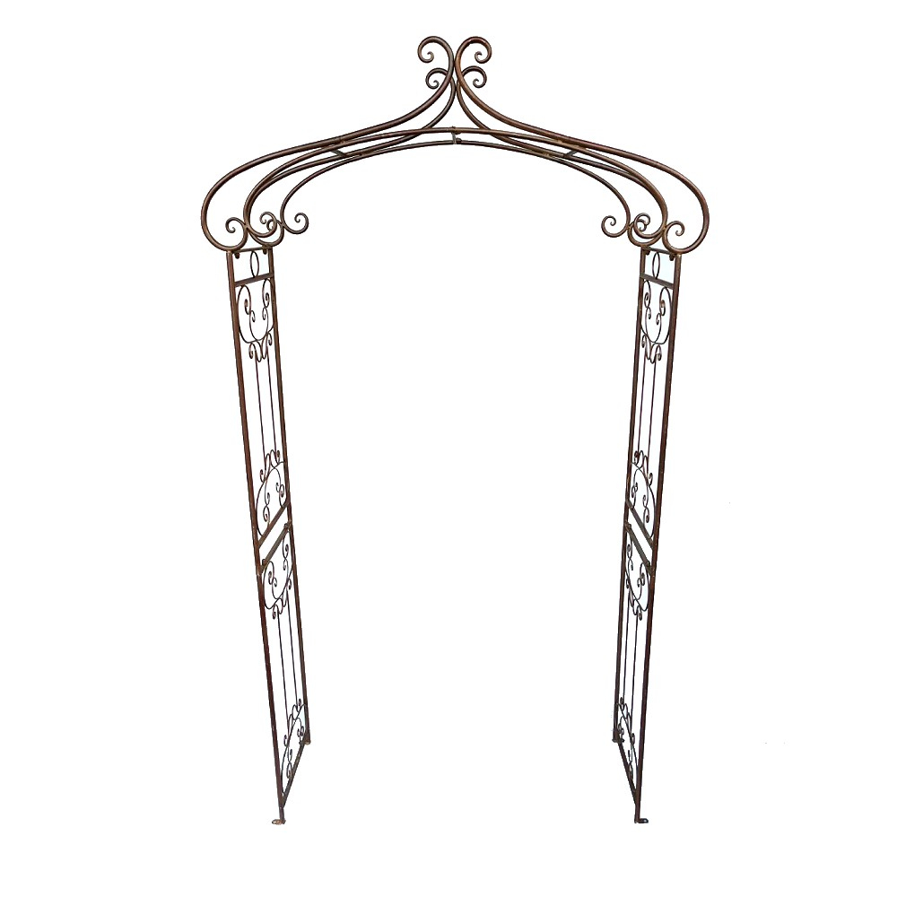 ROSENBOGEN Romantik braun Rankgestell Rankhilfe Metall 235 x 130 cm