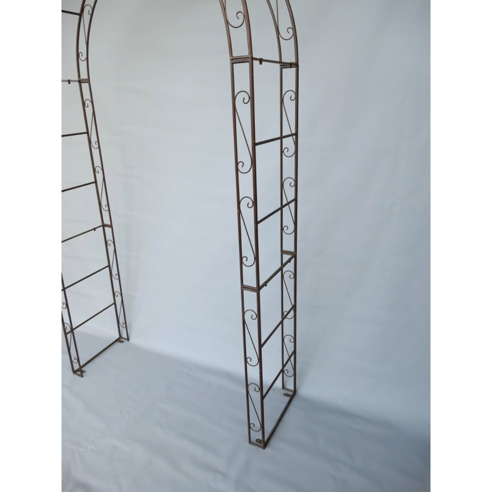 ROSENBOGEN Romantik braun Rankgestell Rankhilfe Tor Metall 260 x 150 cm