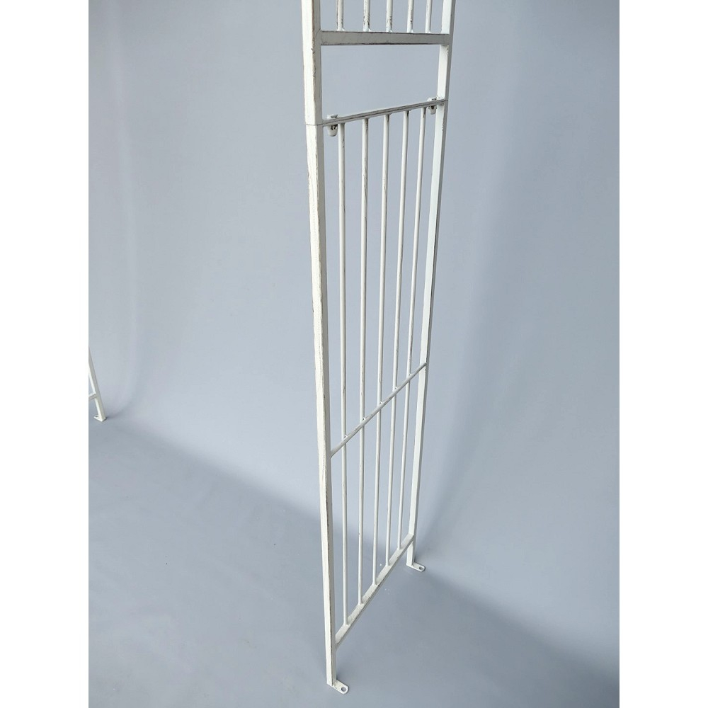 ROSENBOGEN Romantik weiß Rankgestell Rankhilfe Tor Metall 230 x 175 cm
