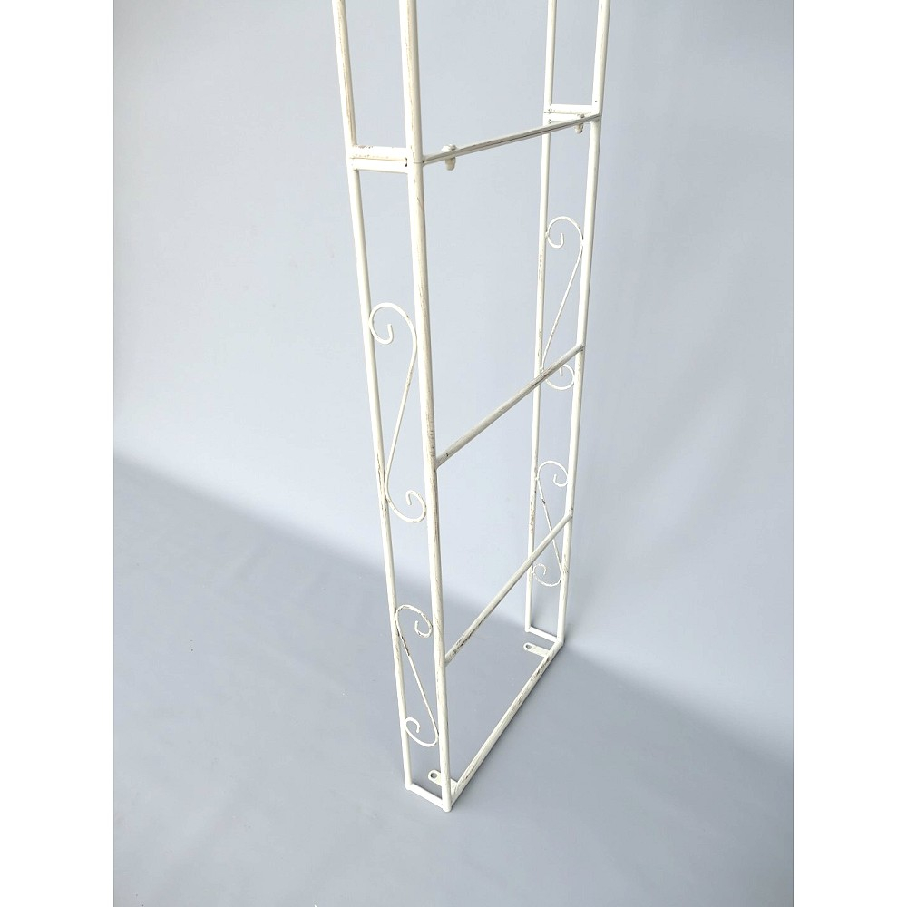 ROSENBOGEN Romantik weiß Rankgestell Rankhilfe Tor Metall 260 x 150 cm