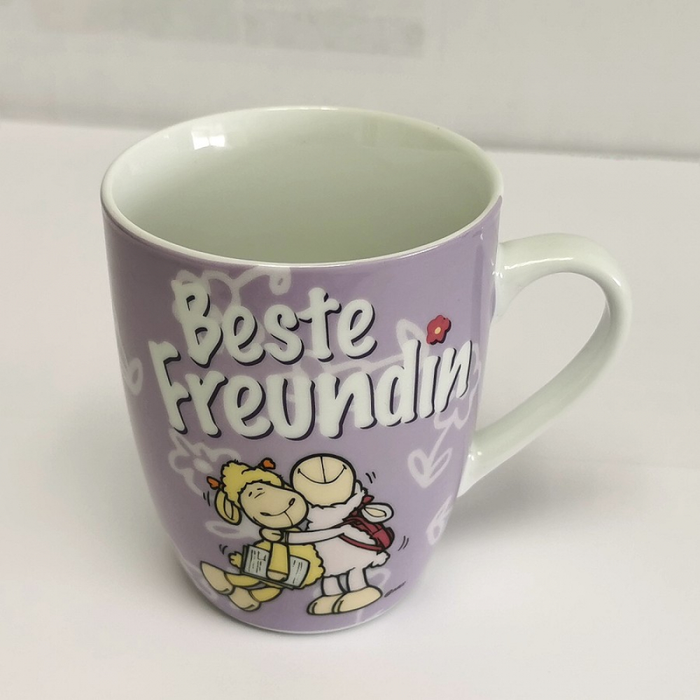 Kaffeetasse Tasse BESTE FREUNDIN lila Keramik