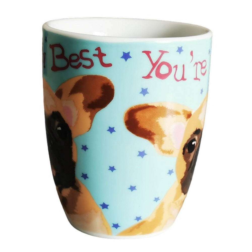 Kaffeetasse Tasse FRANZÖSISCHE BULLDOGE Hund Design Keramik