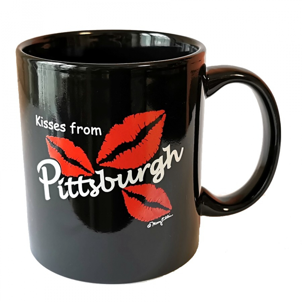 Kaffeetasse Tasse KISSES FROM PITTSBURGH USA Souvenir Keramik