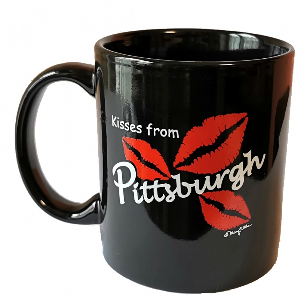 Kaffeetasse Tasse KISSES FROM PITTSBURGH USA Souvenir Keramik