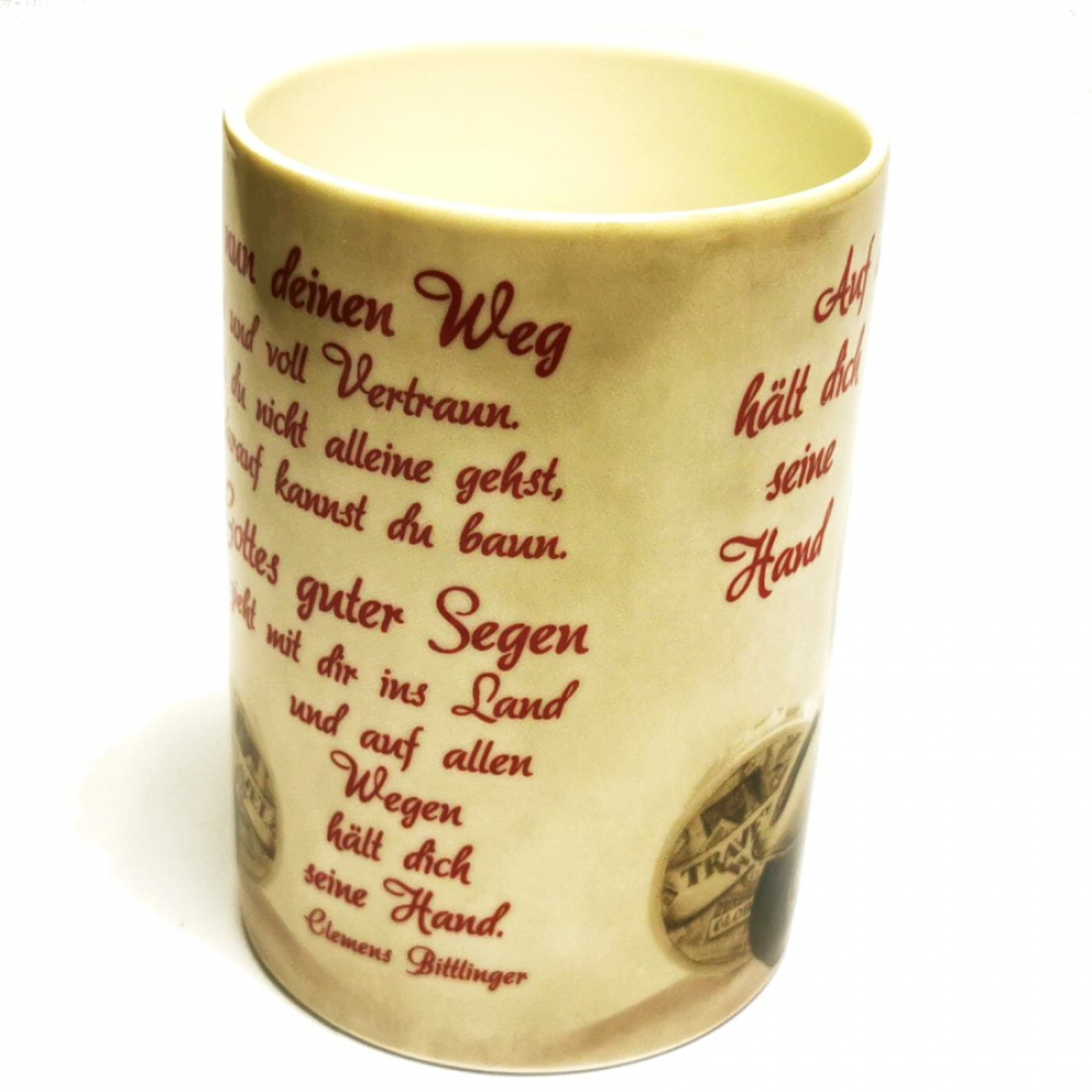 Kaffeetasse Tasse MOTORROLLER WELTKUGEL Keramik