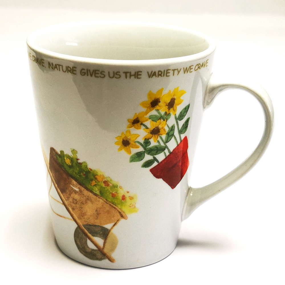 Kaffeetasse Tasse NATURE GIVES US THE VARIETY WE GRAVE Keramik