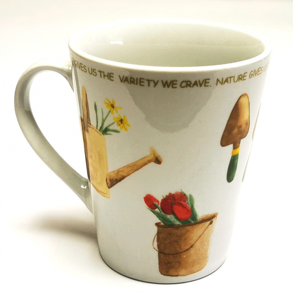 Kaffeetasse Tasse NATURE GIVES US THE VARIETY WE GRAVE Keramik