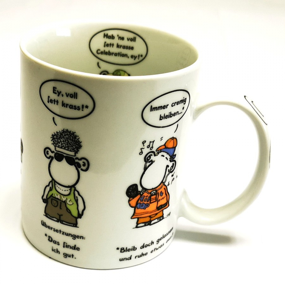 Kaffeetasse Tasse Schäfchen KLEINER SPRACHKURS Keramik