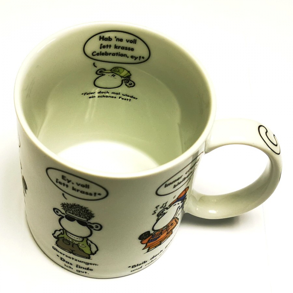 Kaffeetasse Tasse Schäfchen KLEINER SPRACHKURS Keramik