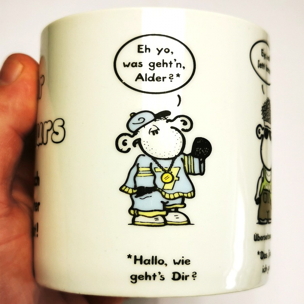 Kaffeetasse Tasse Schäfchen KLEINER SPRACHKURS Keramik