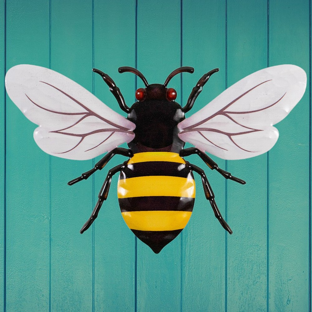 BIENE BEE Metall Wanddekoration für Innen & Außen