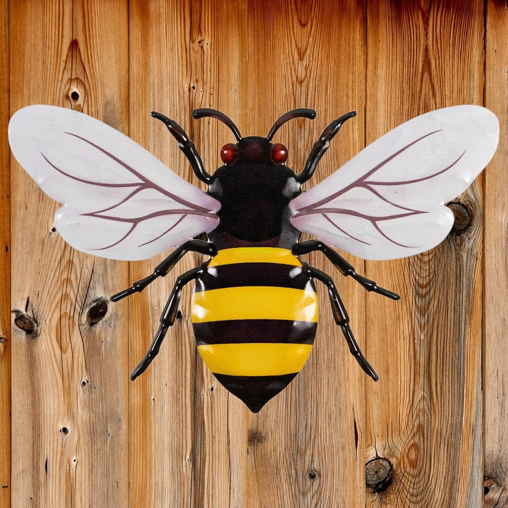 BIENE BEE Metall Wanddekoration für Innen & Außen