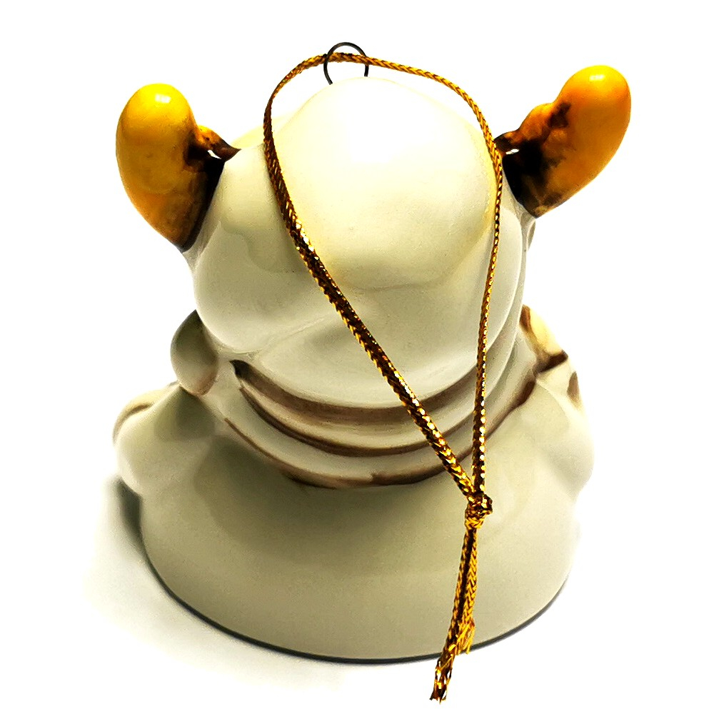 Glöckchen RENTIER ELCH Weihnachtsglocke Christbaumschmuck Handbemalt Keramik