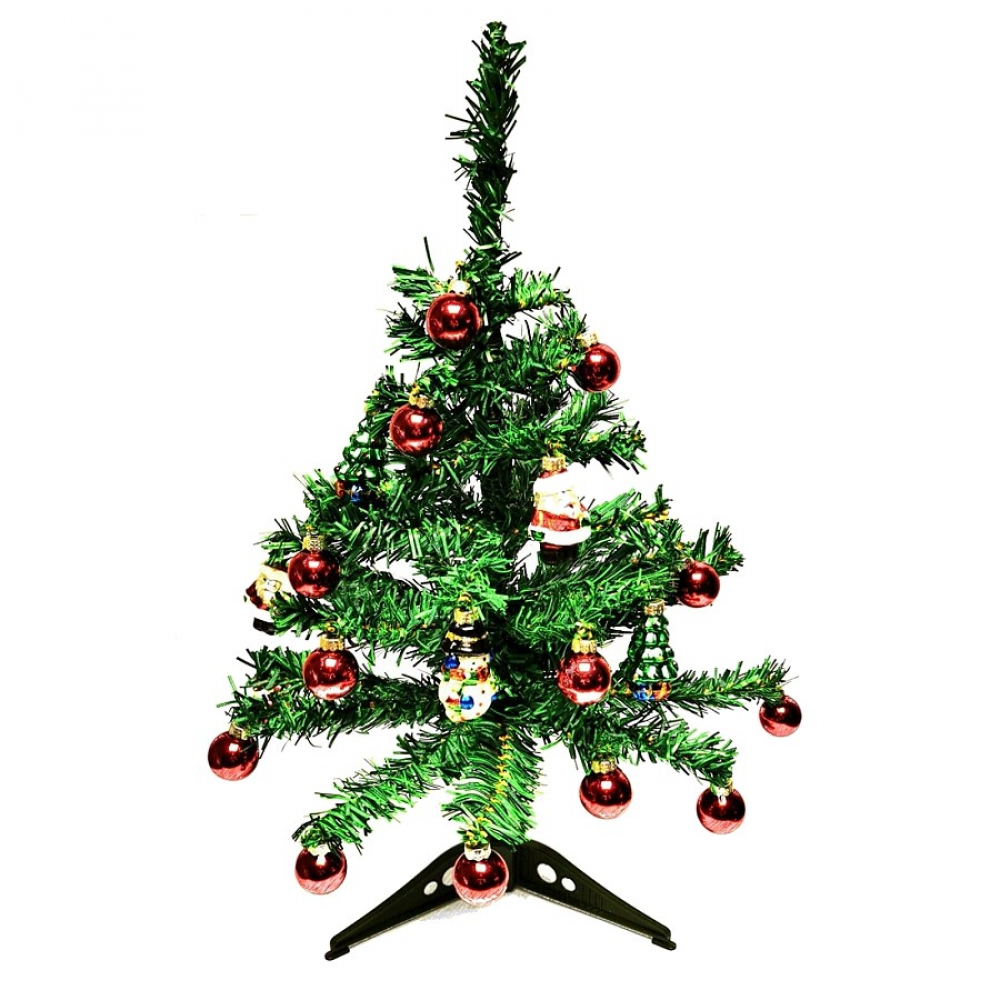 Weihnachtsbaum komplett Dekoset 30 Glasanhänger & Baum 47 cm