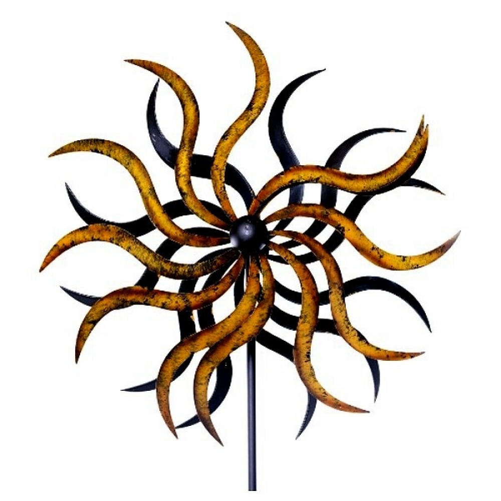 JULIA großes METALL Windrad Windspiel Gartenstecker Höhe 185 cm Ø 57 cm