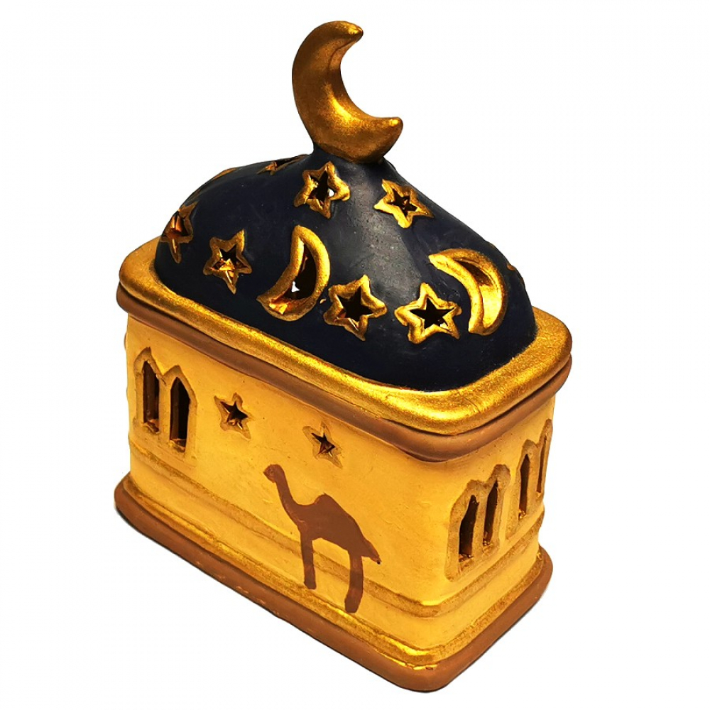 ORIENT MOSCHEE KAMEL STERN MOND Teelicht Teelichthalter Kerzenhalter Keramik