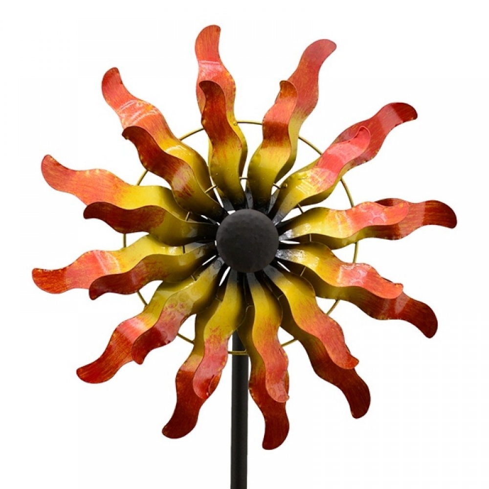 ELISA MEGA großes Windrad Windspiel Sonne Metall 167,5 cm Ø 39,5 cm