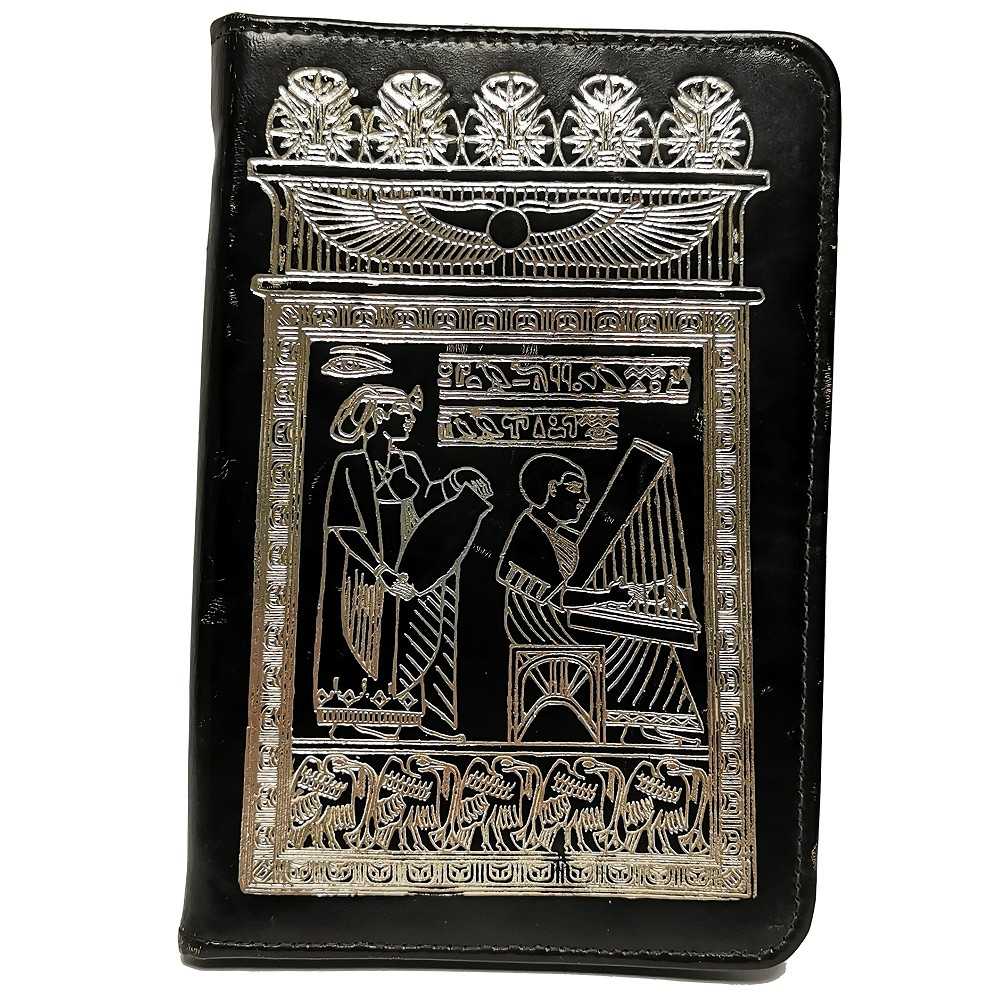 ÄGYPTEN Lederschreibetui Schreibetui schwarz/gold handgefertigt