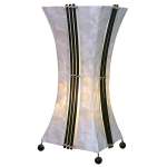 KOPANG taillierte Tischlampe BALI LAMPE handgefertigt 40 cm