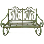 Gartenstuhl AMELIE Antik Look GRÜN Schaukelbank Eisenbank Sitzbank