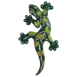 BALI GEKKO GRÜN 50 cm Metall Wanddekoration für Innen & Außen