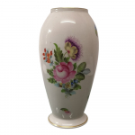 HEREND HUNGARY Porzellan Vase 70er Jahre Blumenmuster Dekor Viktoria
