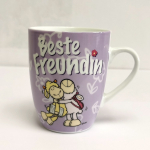 Kaffeetasse Tasse BESTE FREUNDIN lila Keramik