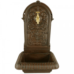 Wandbrunnen WASCHBECKEN Gusseisen GARTENBRUNNEN Ausgussbecken BRAUN