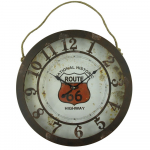US ROUTE 66 Retro Werkstatt Wanduhr Eisen Vintage Style 50 cm